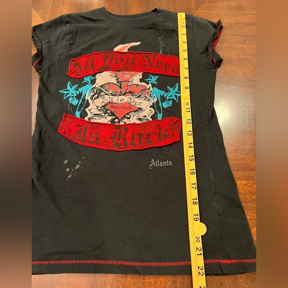 Hard Rock Cafe Embroidered Shirt Tee from Atlanta size Medium Fitted - Picture 10 of 12